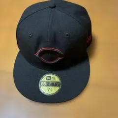 New Era 59FIFTY ブラック キャップ CARP刺繍 7 1/4