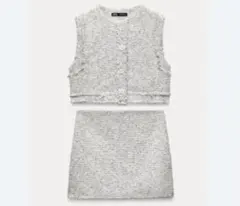 ZARA ザラ　セットアップ XS ホワイト系　パンツ　レディース　夏服　夏物
