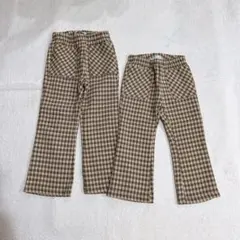 ZARA チェックパンツ 姉妹セット