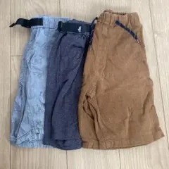 ハーフパンツ　130 3枚セット