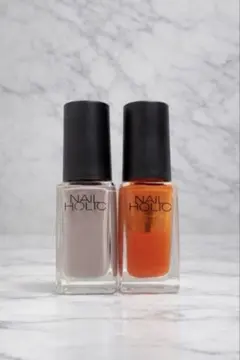 【2本セット】ネイルホリック　シアーオレンジ　グレージュ　マニキュア　ネイル