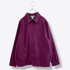 3点¥10,000 ビンテージ 古着 卸 レトロ 80's 花柄刺繍ブルゾンのサムネイル