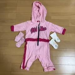 NIKE 女の子ベビー服70cmロンパースと靴下2足セット