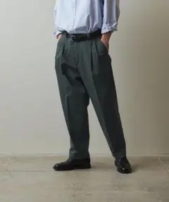 NIDM TWILL 2PLEATED MORE TAPERED PANTSのサムネイル
