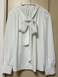 【オフィスカジュアル】 ◇リボンボウタイブラウス