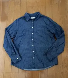 【earth music&ecology】シャキシャキシャツ デニム M