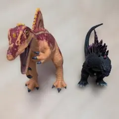 恐竜フィギュアセット スピノサウルスとゴジラ