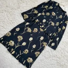 Leilian セットアップ スカート ブラック 9号 花柄 オシャレ 華やか