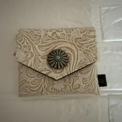 花柄ポーチ ファスナー付き