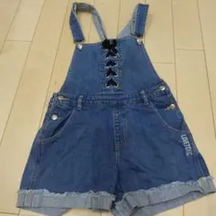 ラブトキシック　デニムショートパンツオーバーオール