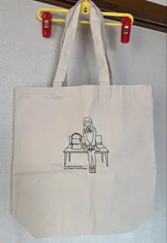 キャンバストートバッグ　イラスト付き