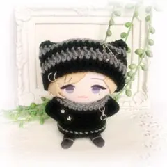 【8-78】ぬい服 にじぱぺっと用（パンクロック/グレー）