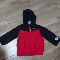 【美品】CONVERSE フード付きジャケット 赤/黒