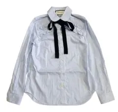 新品❤️GUCCIラメ スキッパーブラウス 38 イタリア製シャンパン 
