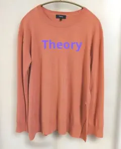 Theory:ピンクオレンジ 長袖ニット薄手
