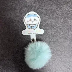 ちいかわベビーノベルティぽんぽんチャーム付きフォンタブ★ハチワレ