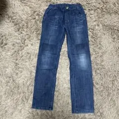 美品　ムージョンジョン　デニム　ストレッチ　ゴムウエスト パンツ　おしゃれ