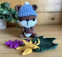 ハンドメイド　リスあみぐるみ