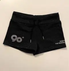 9090girl Logo Glitter Micro Shorts ラメ入り