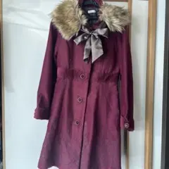 【美品】アクシーズファム axes femme ファーコート 赤