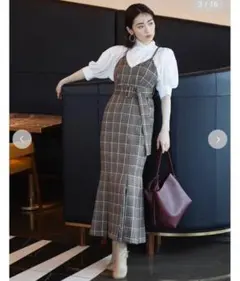 お値下げ　ウエストベルトマーメイドワンピース