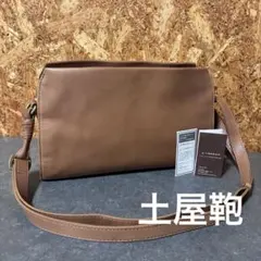 美品】土屋鞄ツチヤカバン「プリソワショルダーバッグ」黒×金 本革