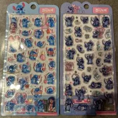 スティッチ 2シートセット　ボンボンドロップシール　3D ラス1 硬いシール