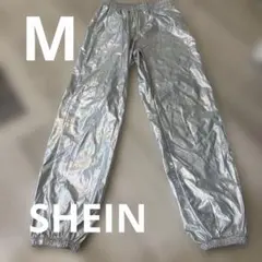 SHEIN シルバー エラスティックウエストパンツ M