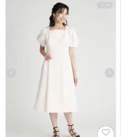 最終お値下げ⭐︎極美品ANAYI ドライポプリンフレアワンピース 38