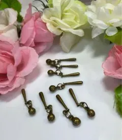 No.23 野球チャーム　バットとボール　8個　金古美