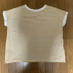 イエロー ボーダー 半袖 Tシャツ 綿100% サイズ1のサムネイル