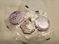 リボンバニー バッジ キーホルダー 缶バッジ 3点セット