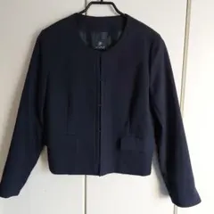 ナノユニバース　ノーカラージャケット ネイビー