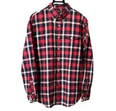L.L.Bean 筆記体タグ 復刻版 チェックシャツ 長袖 ボタンダウン 赤 L