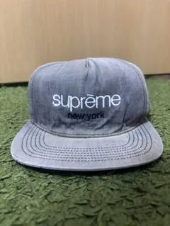 Supreme 'Classic Logo Denim 5-Panel Cap