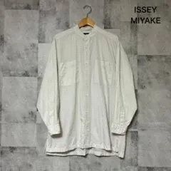 OLD ISSEY MIYAKE グラフチェック　スタンドカラーシャツ M39