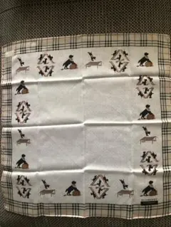 BURBERRY 犬のイラスト ハンカチ