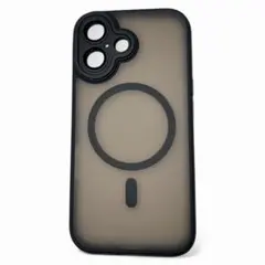 【新品】iPhone16ケース マグセーフ対応 クリア × ブラックバンパー