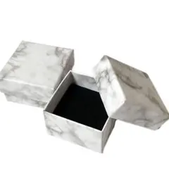 【2個】 ギフトボックス 大理石柄 アクセサリー 正方形 箱 包装 パッケージ