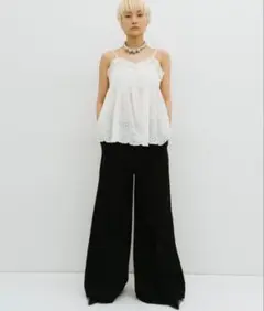 HANNE ワイドフレアパンツ 黒