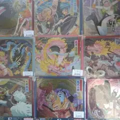 ワンピース　メタリック色紙　　挑め！百花繚乱　鬼ヶ島　9枚セット