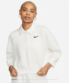 NIKE ポロ襟 スウェット ホワイト