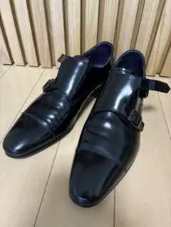 REGAL ダブルモンクストラップ ブラック革靴 25㎝