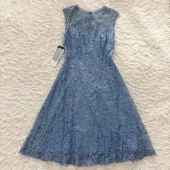 新品タグ付き Lサイズ タダシショージ ドレス 総レース 花柄 刺繍 ロング丈