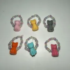 ★ハンドメイド★『ビーズ指輪』6個セット