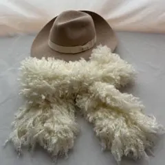 ★MERCURYDUO★マーキュリーデュオ ハット 帽子 ふわふわ マフラー 白