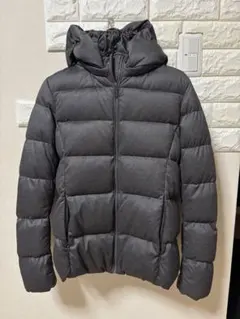 美品✨ ユニクロ　ダウン　グレー　S ショート丈　スリム