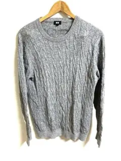 UNIQLO ケーブル編みセーター XL グレー　メンズ