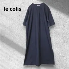 le colis/ルコリ　コットンワンピース　ゆったり　濃紺　大人可愛いのサムネイル
