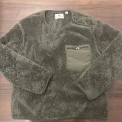 UNIQLO フリース トップス 140cm オリーブグリーン